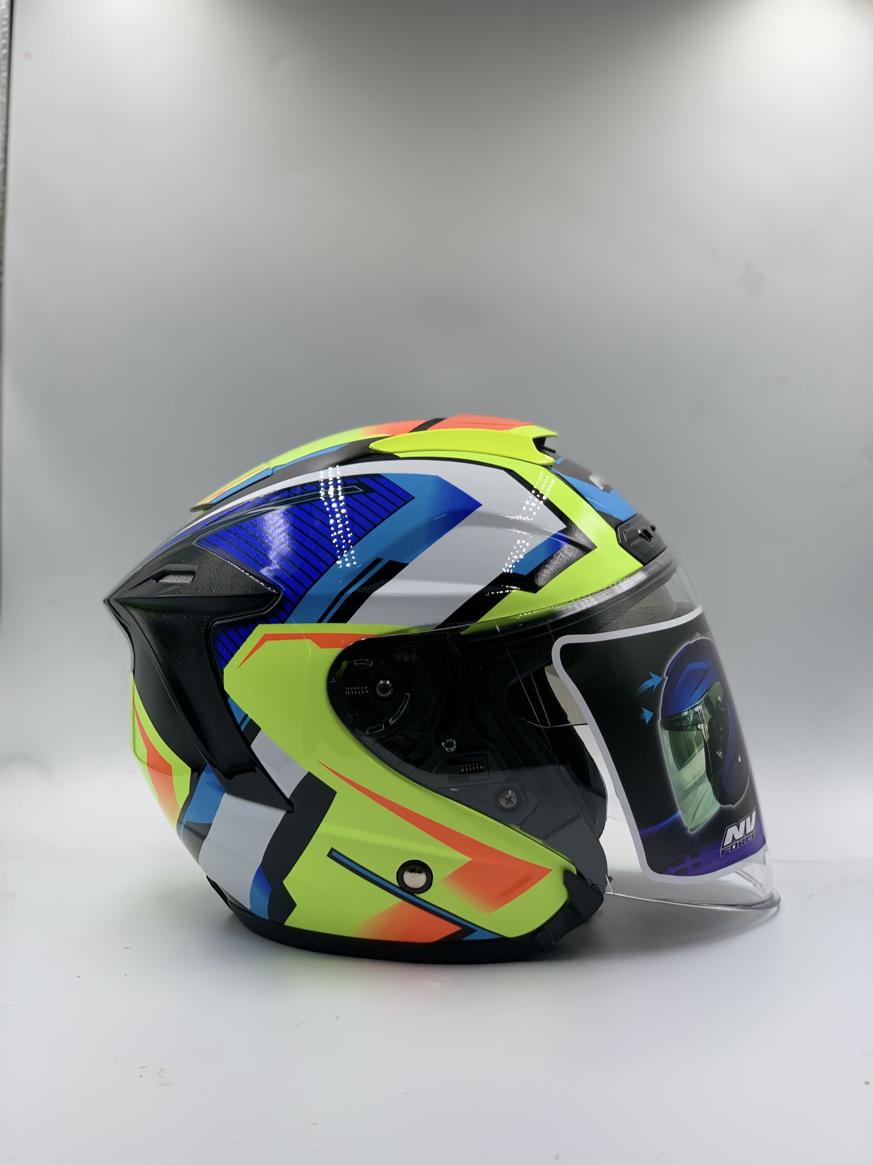 MHR Helmet Open Face BRINK YELLOW GRAPHIC (SIRIM)